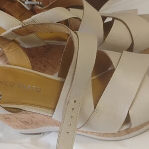 Franco Sarto Beige Wedge Sandals